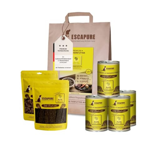 Escapure Pute Testpaket: Trocken-, Nassfutter & Snacks
