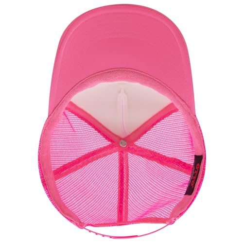 Image of OTTO Polyester Foam Front 5 Panel High Crown Mesh Back Trucker Hats in 97, Bulk, Wholesale