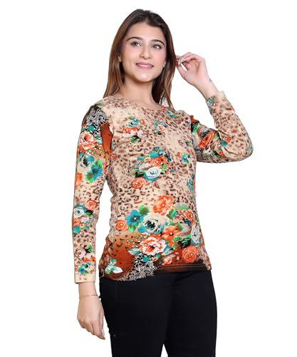 Image of Grand Line Women's Winter Wear Warm Pull on Full Sleeve Round Neck Top for Women