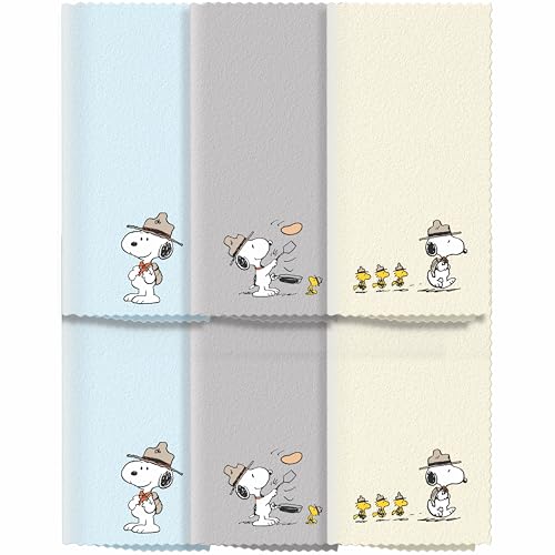 Image of Microfiber Cloth & Glasses Wipes (6 Pack) Lens & Glasses Cleaning Cloth - Eye Glass Clean Cloths - Eyeglass Cleaning Cloths - Camera Lenses & Gadget Delicate Screens - Snoopy