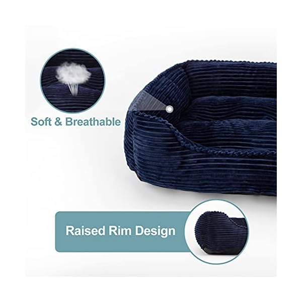 INVENHO Rectangle Dog Bed for Small Medium Large Dogs Cats Machine Washable Comfortable Dog Beds Non-Slip Bottom Breathable Thickened Durable Pet Bed Calming Sleeping Puppy Bed 25″×21″×8″ INVENHO Rectangle Dog Bed for Small Medium Large Dogs Cats Machine Washable Comfortable Dog Beds Non-Slip Bottom Breathable Thickened Durable Pet Bed Calming Sleeping Puppy Bed 25″×21″×8″