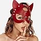 YIOTMOP Halloween Leder Catwoman Maske Damen Fetisch Bdsm Bondage Maske Männer Erotische Masken Sexy Augenmaske Katzenmask Augenbinde für Frau Sex Sm Sexspielzeug Rave Outfit Cosplay