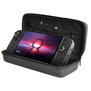 JYGamhanbil Reisetasche Tasche Hülle für Lenovo Legion Go 8,8" 2023 Handheld Gaming PC Konsole,Eva Hart Schale Schutzhülle mit Standmodus & Netztasche für Legion Go 8.8" Netzkabel,Zubehör(Schwarz)