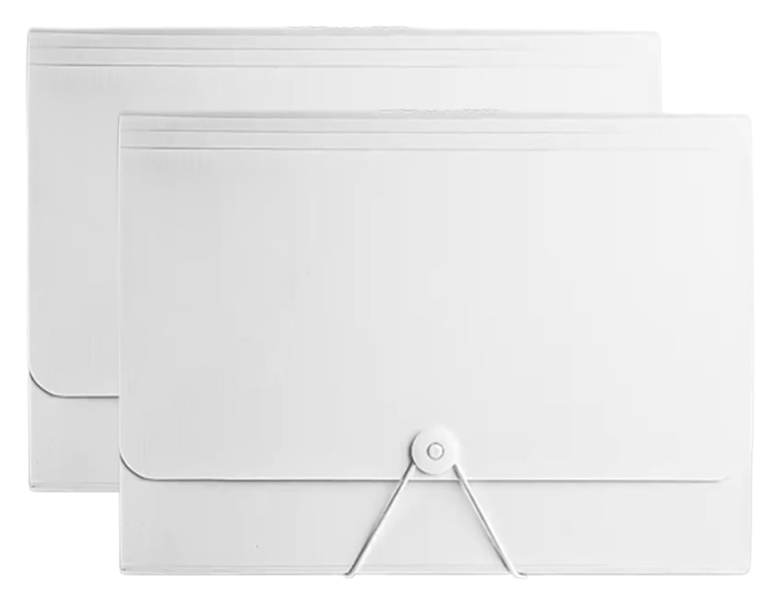 Organizador de archivos tipo acordeón de plástico, Carpeta expandible en forma de acordeón, 13 bolsillos, portadocumentos A4, multicolor, paquete 2(White)