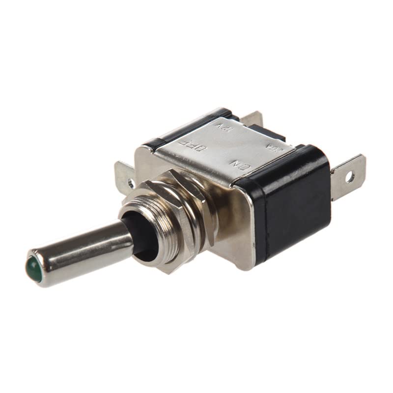 Sunnyskar Toggle Switch Switch 20A 12V ON/Off Switch with LED Indicator Green