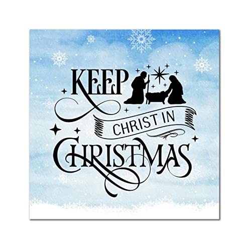 Panneau Keep Christ in Christmas en bois, idée cadeau originale pour pendaison de crémaillère