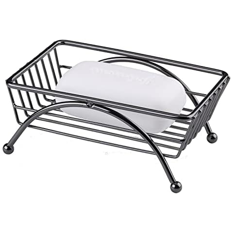 Laigoo Tiefe Seifenschale Abtropfschwamm Halter, Eisen Galvanik Cover