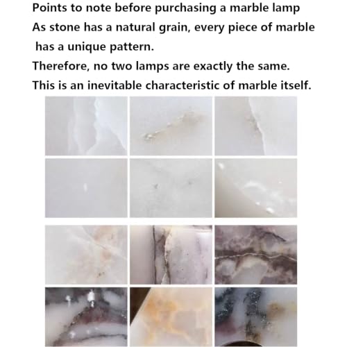 Lámpara colgante de mármol natural con textura triangular pulida a mano y base E27 4