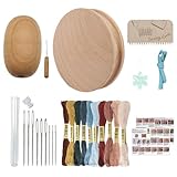 Lockenwickler-Set, Nähscheibe mit 9 Nadeln, zum Reparieren von Socken mit Einfädler und Nähen, in 10 Farben, für Reparatur von Kleidung und mehr