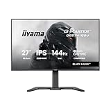 QHD LED iiyama Ecran G-Master Black Hawk, GB2741QSU-B1 IPS, Adaptive Sync, QHD@144Hz, 1ms, 350cd, HP, HDMI/DP/USB HUB, réglable en Hauteur, Black Tuner, G-Sync Compatible