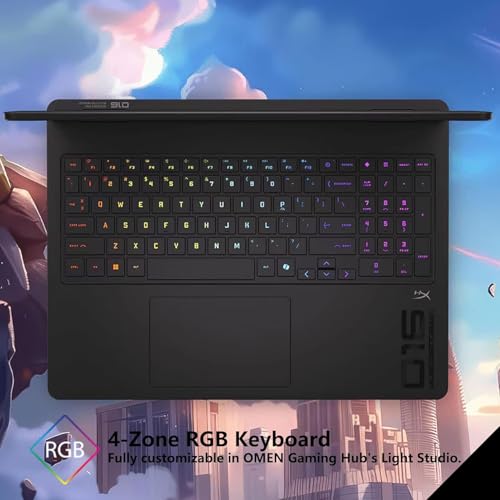 Image of HP Omen 16 Slim Gaming AI Laptop 16 inch WUXGA IPS 144Hz Intel 16-core Ultra 9 285H 32GB RAM 4TB SSD GeForce RTX 5070 GDDR7 DLSS4 (Up to 988 Tops) 4-Zone RGB Backlit Wi-Fi6E HyperX Win11 ICP Hub