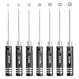 7Pcs Hex Screwdriver Set 0.9mm 1.27mm 1.3mm 1.5mm 2.0mm 2.5mm 3.0mm Hex Driver Allen Wrench RC Tool Kit for RC Car Multi-Axis FPV Racing Drone RC Quadcopter Helicopter Models
