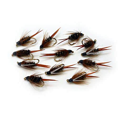 1 Dozen - Prince Nymph Flies - Fly Fishing on Mustad Hooks (Hook #14)