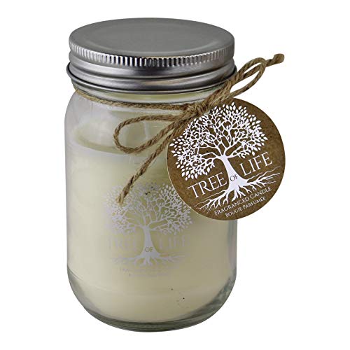 Image of HoitoDeals 1Pcs Stylish Tree Of Life Fragranced Candle In Glass Jar With Lid