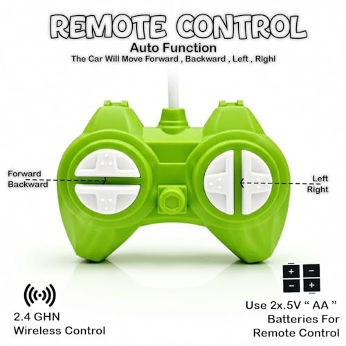 Image of SMART BOY Remote Control Small Stunt Car for Kids Boys Girls, RC 4WD, 2.4 Ghz Remote Control, Anti Skid Rubber Tires for On Off Road - Any Surface Driving - Green 368