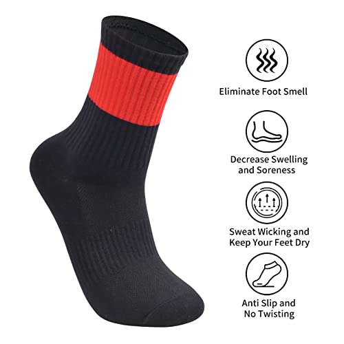 Men's Boy's Anti Odor Stink Resist Breathable Crew Mid Calf Casual Workout Socks4