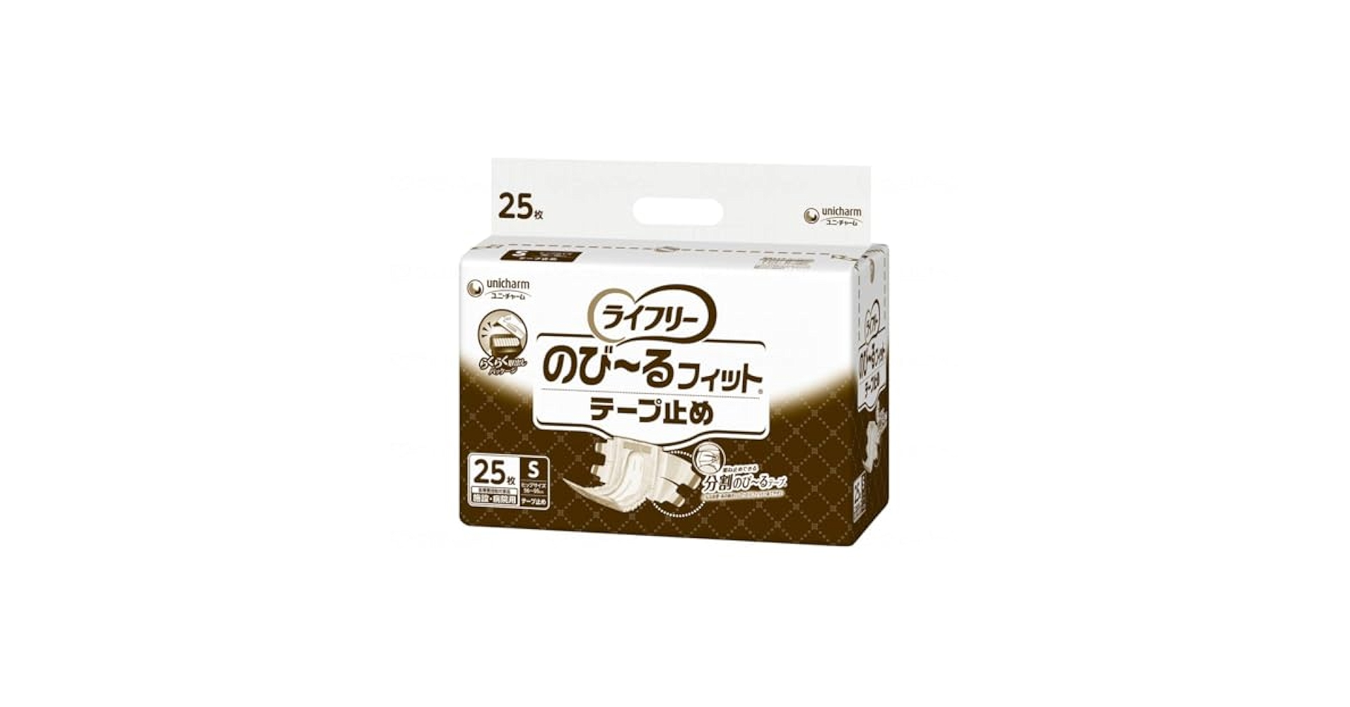 ライフリー のび〜るフィットテープ止め Mサイズ 25枚入 4袋