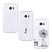 Produktbild Yokata [3 Packs] für Samsung Galaxy S7 Hülle Transparent Silikon Handytasche Handyhülle Schutzhülle TPU Ultra Dünn Slim Durchsichtig Motiv Muster Cases Covers - Löwenzahn + Weißer Hase + Mädchen