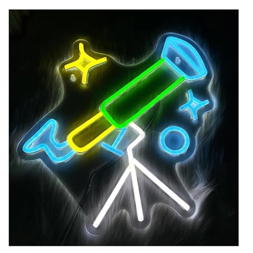 Lampe au néon télescope à intensité variable pour éclairage et décoration murale gaming