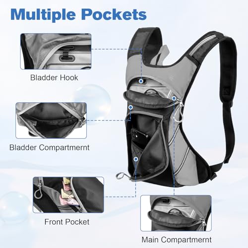image for Zacro Hydration Backpack, Lightweight Hiking Backpack with 3L TPU Wate