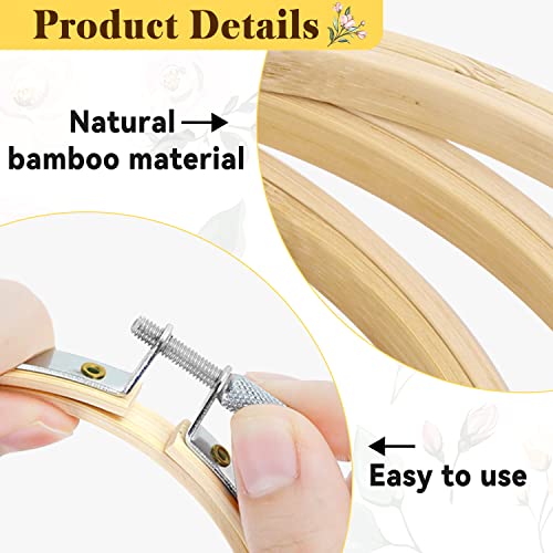 Aoibrloy 12 Pieces 5 Inch Embroidery Hoops Circle Round Cross Stitch Hoop Ring Bulk For Embroidery, Craft Sewing, Decoration #TOP2
