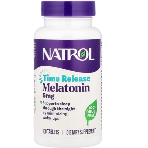 Natrol Melatonin Time Release 5mg Tablets 100 ea ( Packs of 4)