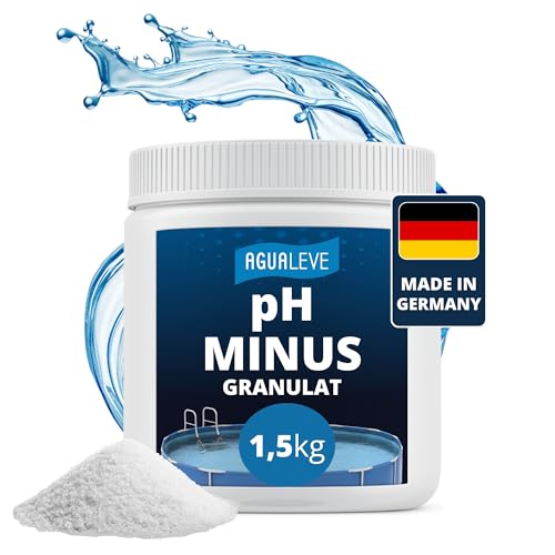 AGUALEVE pH Minus Granulat 1 5kg *NEU* | senkt den pH-Wert punktgenau | für Pools Aufstellpools Whirlpools jeder Art und Größe | Markenqualität Made in Germany | mit Note 1 2 getestet