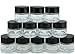 Vivaplex, 12, Clear, 1 oz, Round Glass Jars, with Inner Liners and black Lids