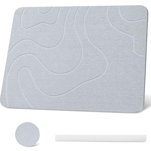 La Mejor Recopilación de Tapetes de piedra disponible en línea para comprar. 42 BSMKD 45 * 35cm Tapete de baño de Piedra, Tapete baño de Tierra de Diatomeas, Tapete de diatomita Antideslizante, Fácil de Limpiar, Ultra Absorbente, Secado rápido, para...