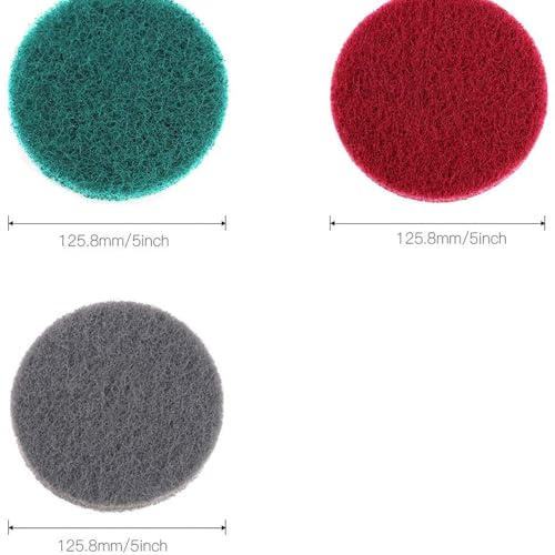 PCS 5 Polegadas Multi-uso Pad Round 240-1500 Grit Industrial Heavy Duty Nylon Pano para Polimento e