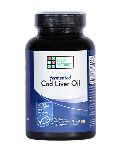 Green Pasture Fermented Cod Liver Oil Orange Flavor 120 Caps - GAPS Protocol Help