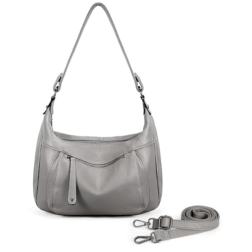 YALUXE Genuine Cowhide Leather Shoulder Bag Convertible Handbag Purse for Women2