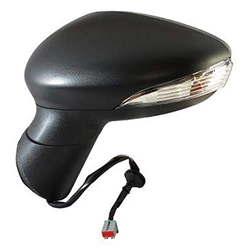 7445611468444 Derb Specchio Specchietto Retrovisore Sx Sinistro [Lato Guida](Elettrico - Termico - Con Fanale) - Calotta Da Verniciare - 6Pin