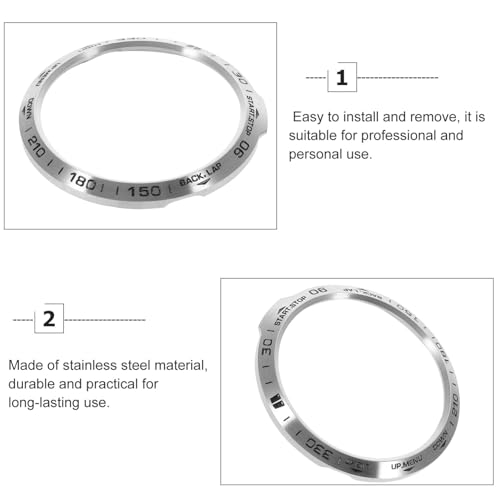 Protector de bisel de metal Alipis anillo de acero inoxidable para reloj deportivo 6X 2