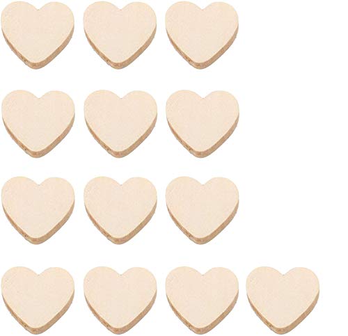 SiAura Material - 50 Stück 𝐇𝐨𝐥𝐳𝐩𝐞𝐫𝐥𝐞𝐧 𝟏𝟖 𝐱 𝟐𝟏 𝐦𝐦 Natur mit 2,5 mm Loch I Herzform I Zum Basteln, Fädeln und Bemalen Cover