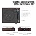 Vinyl Record Player Turntable with Built-in Bluetooth Receiver & 2 Stereo Speakers, 3 Speed 3 Size Portable Retro Record Player for Entertainment and Home Decoration