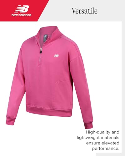 New Balance Girls Sweatsuit Set - 2 Piece Quarter Zip Girls Sweatshirt and Cargo Sweatpants - Athletic Outfit (Sizes 7–12)4
