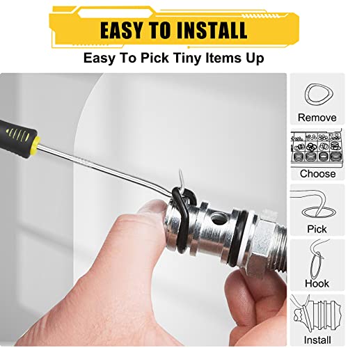 8 Sizes Rubber & Silicone Washers and 16 Sizes O Ring Assortment Kit, 380 PCS Shower Hose/Head Washers with Screen Filter Faucet Pressure Washer 180°Full Pick & Hook Tool for Sealing Repair