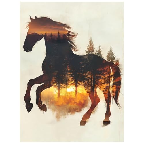 xcemhil Horse Diamond Art Kits for Adults, Horse 5D Diamond Painting Kits