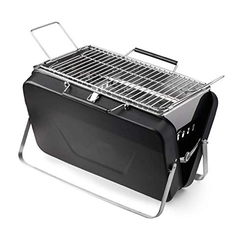 Plla de Barbacoa para Exteriores, miniplla de carbón portátil Plegable para Exteriores, Herramientas de Barbacoa de Acero Inoxidable para el hogar
