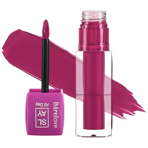 Image of BARELOVE SLAY All Day Non-Drying Liquid Lipstick for Women with Matte Finish One Swipe Application | Highly Pigmented |Smooth Glide Formula | Long Lasting | Transferproof | 12 ml | 804-Fuchsia Glow
