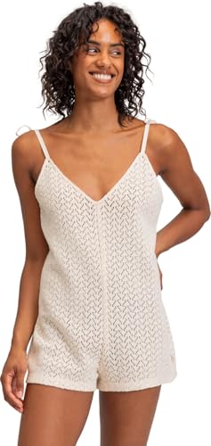 Roxy Women’s Ocean Riders Crochet Beach Romper –...