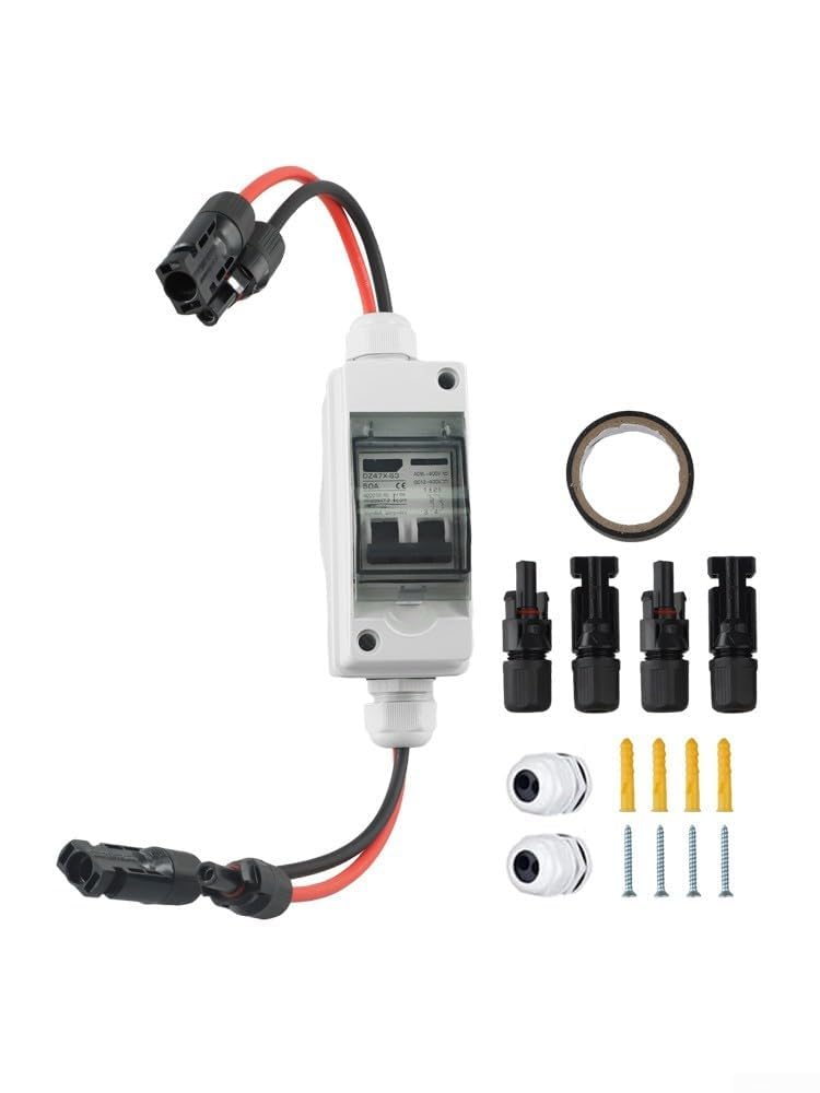 2-poliger DC 400 V Solarmodul-Trennschalter mit integrierten MC-Solarsteckern und IP65 wasserdichtem Schutzschalter-Gehäuse für den Außenbereich (63 A)