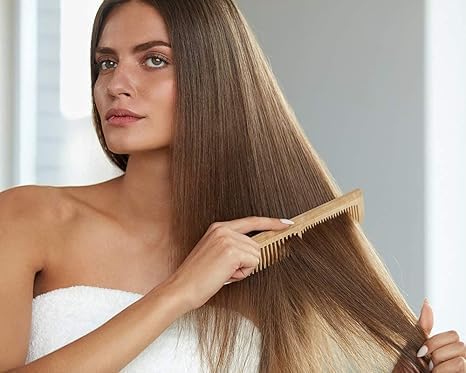 Peine de Madera Neem Dual Teeth Versátil para Cabello Rizado y Mojado miniatura 6