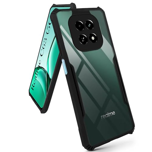 Image of Jkobi Back Cover Case for Realme C63 5G (Shockproof with Polycarbonate Clear Panel | Professional Black)