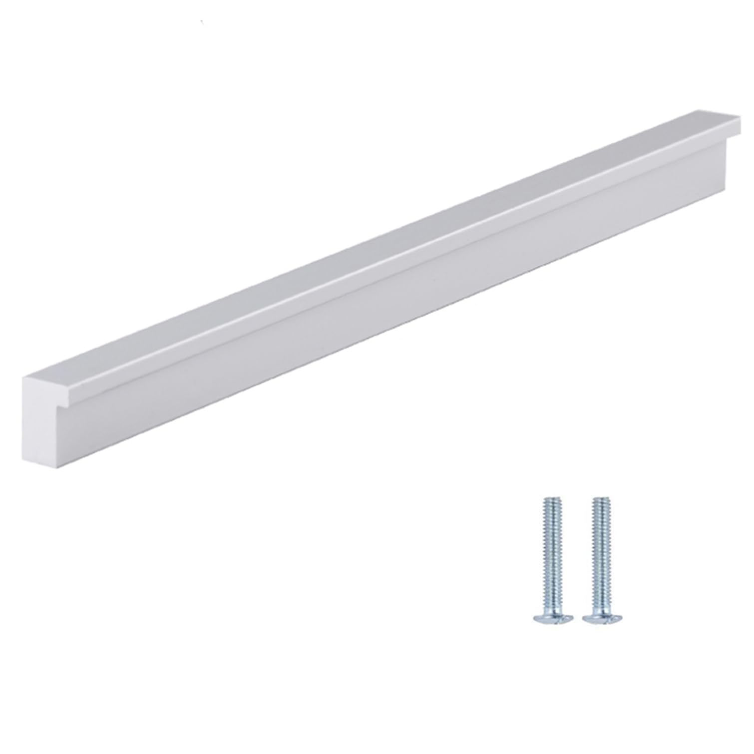 Tiradores de aluminio grises para muebles y cajones de cocina con diseño de 90°