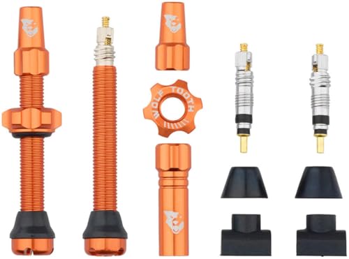 Kit tige de valve sans chambre à air Wolf Tooth 44 mm en alu orange durable