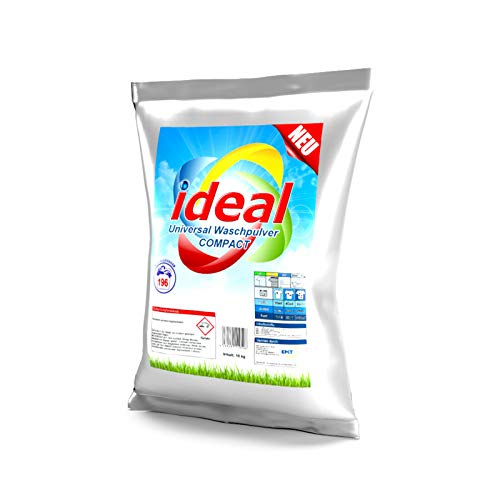 10 Kg Ideal Universal Waschpulver in Premium Qualität für buntes und weißes (125 WL)