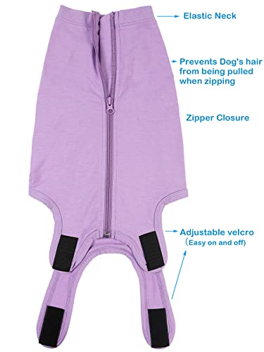 Image of Dog Surgery Recovery Suit - After Spay, Abdominal Wounds Post Surgical Recovery, Anti Licking Breathable Dog Onesies for Small, Medium & Large Pet, Alternative Bandages Cone E-Collar
