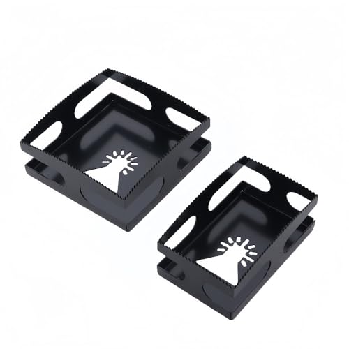 Klivex 電気壁コンセントカッター、長方形ワンステップインプレースカービングスクエアスロットカッターツールフライス盤用ステンレス鋼用プラスチック用金属用木材用 (ブラック)